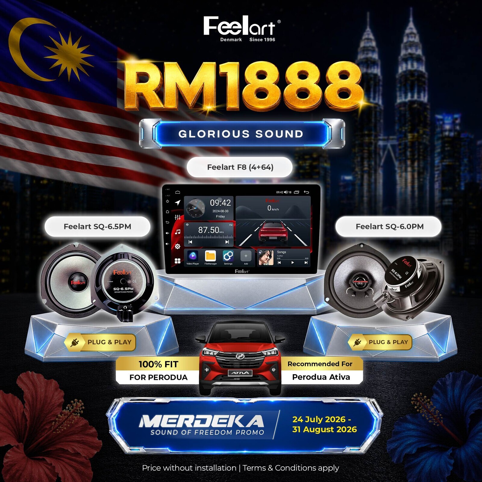 Merdeka 3️⃣ (Feelart F8 (4+64) + SQ-6.5PM + SQ-6.0PM)